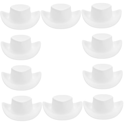 VICASKY 10 Stück Teiliges Miniatur cowboyhut Weiß Leichte Strapazierfähige DIY Puppenhüte Western Stil Mini Hut Dekoration für Basteln und Puppenkostüme VICASKY 10 Stück Teiliges Miniatur cowboyhut Weiß Leichte Strapazierfähige DIY Puppenhüte Western Stil Mini Hut Dekoration für Basteln und Puppenkostüme von VICASKY