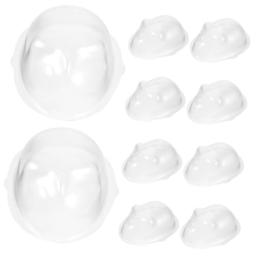 VICASKY 10 Stück Teiliges PVC Transparente Dicke Gesichtsmasken Klare Abdeckungen DIY Bastelzubehör für Puppen Masken und Display Organizer von VICASKY