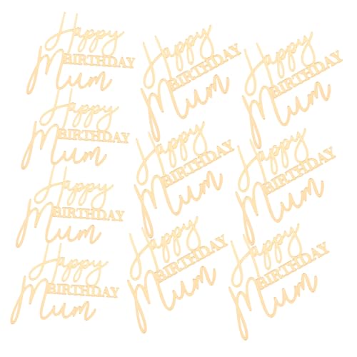 VICASKY 10 Stück Teiliges Schöner Happy Birthday Cake Topper für Mutter Wiederverwendbar Leicht und Robust Geeignet für Muttertags Frauenpartyfeiern von VICASKY