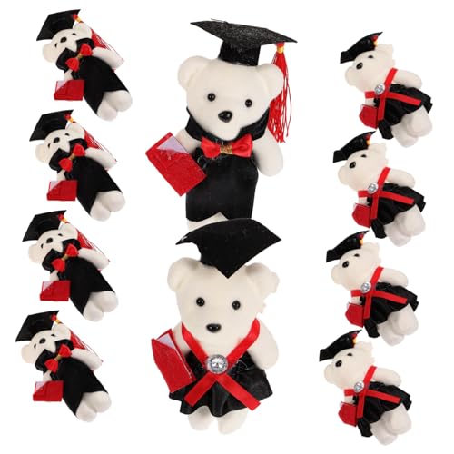 VICASKY 10 Stück Teiliges Süßer Abschlussbären Dekorationen Kuscheltier mit Doktorhut für Blumensträuße Ornamente für Abschlussfeiern Leicht und Einfach zu Lagern für Graduierungsgeschenke VICASKY 10 Stück Teiliges Süßer Abschlussbären Dekorationen Kuscheltier mit Doktorhut für Blumensträuße Ornamente für Abschlussfeiern Leicht und Einfach zu Lagern für Graduierungsgeschenke von VICASKY