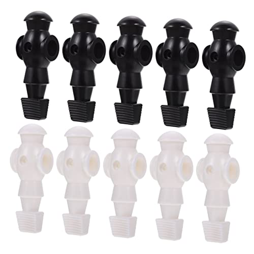 VICASKY 10 Stück Teiliges Tischfußball Ersatzspieler Hochwertige Resin Figuren Glatt und Burrfrei Langlebig Verschleißfest Einfache Montage Schwarz Weiße Fußballspieler für VICASKY 10 Stück Teiliges Tischfußball Ersatzspieler Hochwertige Resin Figuren Glatt und Burrfrei Langlebig Verschleißfest Einfache Montage Schwarz Weiße Fußballspieler für von VICASKY