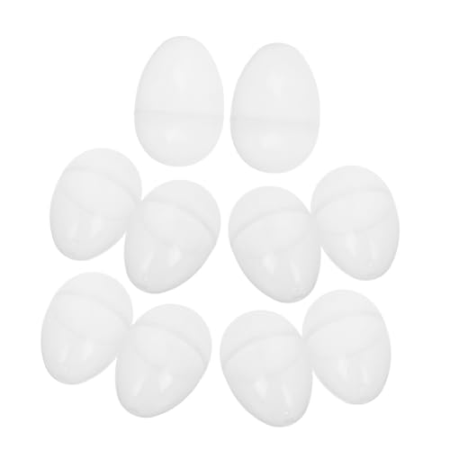 VICASKY 10 Stück Teiliges Transparente Befüllbare Plastik Ostereier zum Bemalen und Befüllen Kreative Diy Eier für Twist Open Design für Ostereiersuche und Dekoration von VICASKY