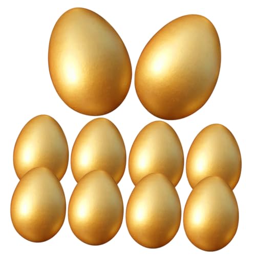 VICASKY 10 Stück Teiliges Unbemalte Holz Ostereier Goldfarben Dekorativ Glatt Strukturiert für DIY Basteln Ostern Party Dekoration und Foto Requisiten Zuhause Wohnzimmer VICASKY 10 Stück Teiliges Unbemalte Holz Ostereier Goldfarben Dekorativ Glatt Strukturiert für DIY Basteln Ostern Party Dekoration und Foto Requisiten Zuhause Wohnzimmer von VICASKY