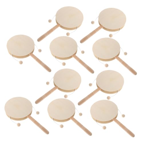 VICASKY 10 Stück Teiliges Unbemalte Holz Rasseltrommeln für DIY Bemalung Handgefertigte Schüttelinstrumente aus Sicherem Holz für Kreative Kunst und Musikprojekte Kindergarten und VICASKY 10 Stück Teiliges Unbemalte Holz Rasseltrommeln für DIY Bemalung Handgefertigte Schüttelinstrumente aus Sicherem Holz für Kreative Kunst und Musikprojekte Kindergarten und von VICASKY