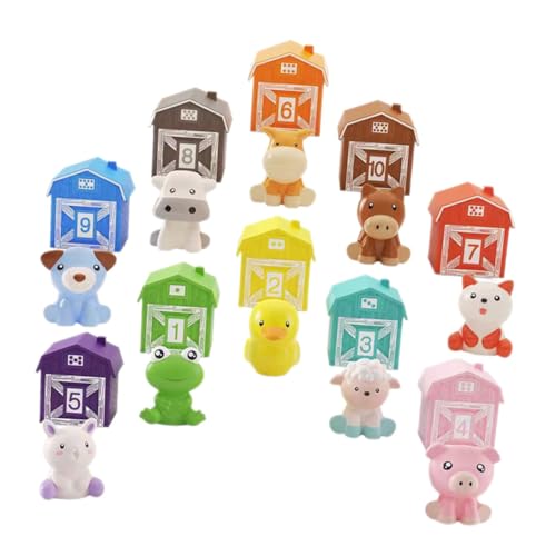 VICASKY 10 Stück Tiere Fingerspitzenspielzeug Tier-Fingerpuppenspielzeug -Montessori- Montessori für Babys Fingerpuppen für Nutztiere Animalfarm Fingerpuppen Plastik von VICASKY
