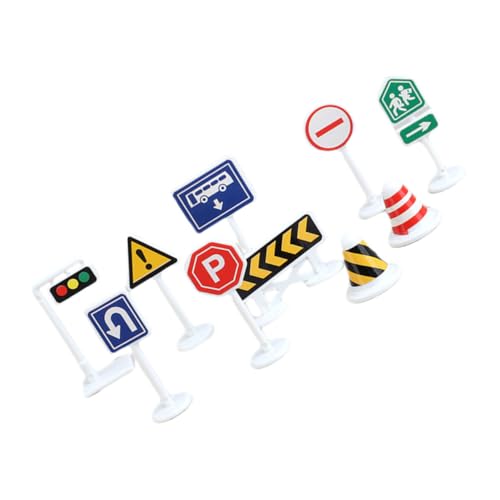 VICASKY 10 Stück Verkehrszeichen-Spielzeug Für Jungen Und Mädchen Verkehrszeichen-erkennungsspielzeug Helle Lichter Für Pädagogisches Rollenspiel VICASKY 10 Stück Verkehrszeichen-Spielzeug Für Jungen Und Mädchen Verkehrszeichen-erkennungsspielzeug Helle Lichter Für Pädagogisches Rollenspiel von VICASKY