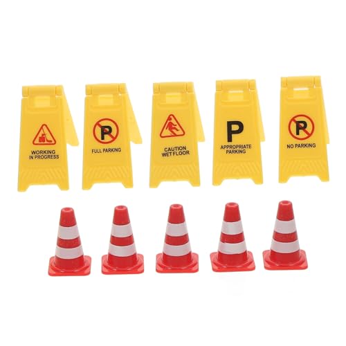VICASKY 10 Stück Verkehrshütchen Teiliges Baustellen für Verkehrserziehung mit Schildern für Sandtisch Rollenspiele und Lernzwecke für Jungen VICASKY 10 Stück Verkehrshütchen Teiliges Baustellen für Verkehrserziehung mit Schildern für Sandtisch Rollenspiele und Lernzwecke für Jungen von VICASKY