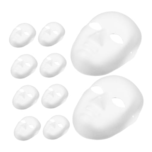 VICASKY 10 Stück Weiße Pappmasken zum Bemalen Vollgesichts DIY karnevalsmaske für Erwachsene Kreative Faschingsmasken Blanke Kostümmasken für Halloween Theater Party VICASKY 10 Stück Weiße Pappmasken zum Bemalen Vollgesichts DIY karnevalsmaske für Erwachsene Kreative Faschingsmasken Blanke Kostümmasken für Halloween Theater Party von VICASKY