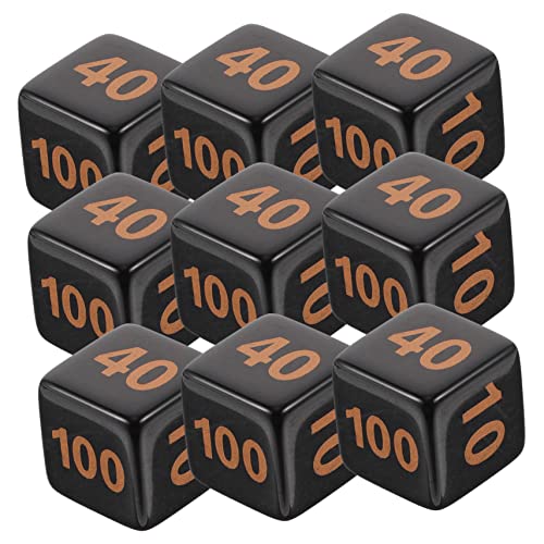 VICASKY 10 Stück Würfelspiel Gezinkte Würfel Lebensmittelwürfel Große Nummerierte Würfel Partyzubehör Partygeschenk 6 Seitige Würfel Mehrseitige Würfel Tragbare Würfel Große Würfel Große von VICASKY