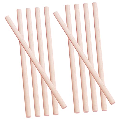 VICASKY 10 Stück runder Stock runder Stock Kindertrommel holziges Stöcke Kleinkind Junior kinderinstrumente musikinstrumente Kinderspielzeug Musik-Rhythmus-Sticks aus Holz von VICASKY