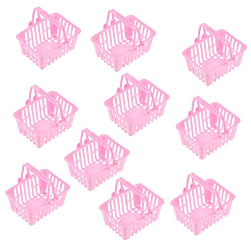 VICASKY 10 Stücke Simulation Shopping Körbe Kunststoff Korb Spielzeug Mini Süßigkeitenkörbe VICASKY 10 Stücke Simulation Shopping Körbe Kunststoff Korb Spielzeug Mini Süßigkeitenkörbe von VICASKY