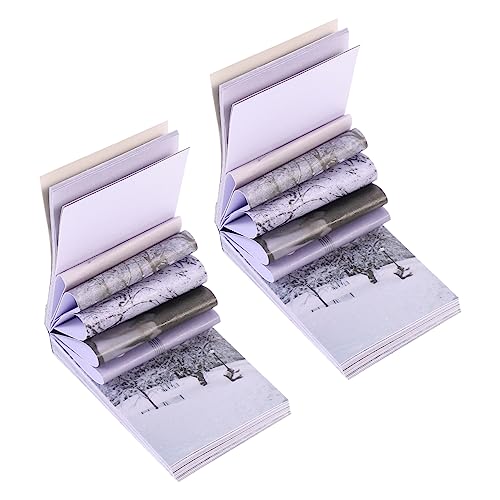 VICASKY Handbuch-Set Mit Selbstklebenden Aufklebern 100 Blatt Vintage-Aufkleber Kunstwerk- Natur-Scrapbook-Tagebuch-Set 2 Bücher Im Paket von VICASKY
