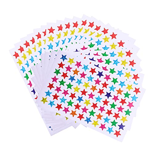 VICASKY 100 Blatt Pentagramm Aufkleber Aufkleber Tagebuch Stern Aufkleber Party Aufkleber Scrapbook Aufkleber Belohnungsaufkleber Journal Aufkleber Handkonto Aufkleber von VICASKY