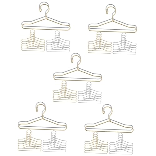 VICASKY 100 Stck. Mini Kleiderbügel für Puppenhaus Teilig Gold und Silber Glatte Oberfläche Praktische Miniatur Kleiderbügel für Puppenkleidung Geeignet für Basteln VICASKY 100 Stck. Mini Kleiderbügel für Puppenhaus Teilig Gold und Silber Glatte Oberfläche Praktische Miniatur Kleiderbügel für Puppenkleidung Geeignet für Basteln von VICASKY