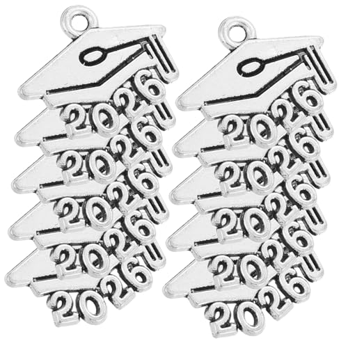 VICASKY 100 Stück 2026 Legierung Schlüsselanhänger Gedenkquasten Kombination Dekoration Farbe Anhänger Original Zubehör Station Rack Mode Anhänger Tüll Kleidung Schmuck Quasten Silber von VICASKY