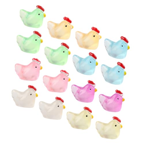 VICASKY 100 Stück 3D-küken Kleines Hühnermodell Mini-Desktop-kükenmodell Entzückende Tierstatue Mini-hühnerstatuen Für Zu Hause Mini-hähnchen-Handwerk Figuren Wohnkultur Winziges Huhn Harz von VICASKY