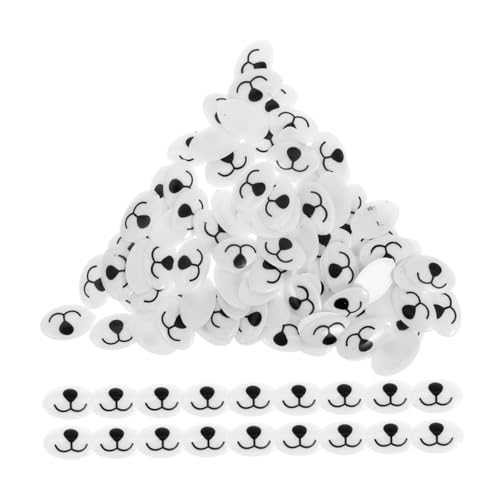 VICASKY 100 Stück DIY Spielzeugnasen Flachoval Sicherer Halt Langlebig für Kuscheltiere Puppennasen Bastelzubehör für Häkeltiere und Stofftiere von VICASKY