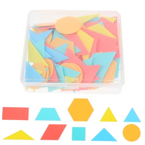 VICASKY 100 Stücke Jungen Und Mädchen Form Anerkennung Spielzeug Geometrische Stücke Lernen Set Kinder Pädagogisches Werkzeuge von VICASKY