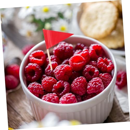 VICASKY 100 Stück Mini Zahnstocher Flags Rot Dreieckig Lebensmittelechte Cake Toothpick Flags Für Cupcake Toppings Buffet Käse Charcuterie Zubehör VICASKY 100 Stück Mini Zahnstocher Flags Rot Dreieckig Lebensmittelechte Cake Toothpick Flags Für Cupcake Toppings Buffet Käse Charcuterie Zubehör von VICASKY