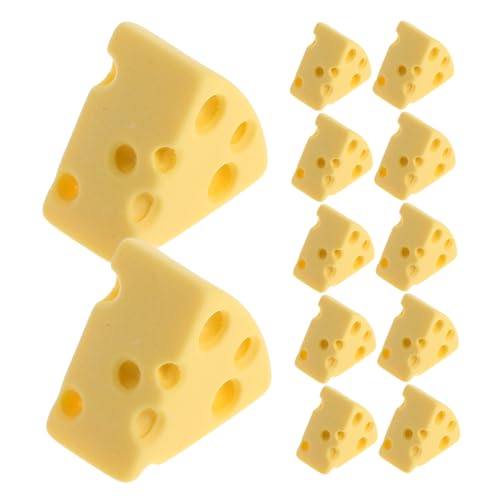 VICASKY 100 Stück Miniatur Käse Harz Dekorationen für Handyhüllen Fotrahmen und DIY Bastelprojekte Leicht und Langlebig für Kreative Bastler und Sammler von VICASKY