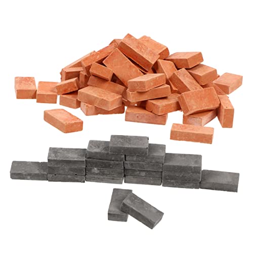 VICASKY 100 Stück Miniaturziegel Modellbau DIY Sandtisch Ziegelsteine für Mikrolandschaften Praktische Handwerksdeko Fördert Kreativität und Vorstellungskraft Sicher von VICASKY