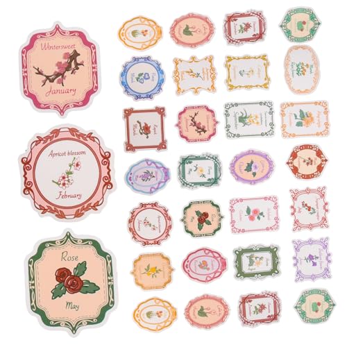 VICASKY Blume Druck Aufkleber Für Laptop 100pcs Vintage Sammelalbum Aufkleber Decals Graffiti Dekorative von VICASKY