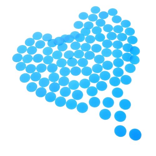 VICASKY 100 Stück Plastik Bingo Chips Farbige Zählmarker Doppelseitig Glatte Oberfläche für Bingo Spiele Poker Zubehör Party Spielchips Kunststoffmarkierer von VICASKY