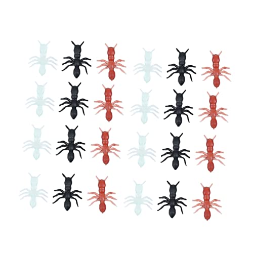 VICASKY 100 Stück Simulierte Ameisen Miniaturen Aufblasbares Zappelspielzeug Insektenspielzeug Streich Halloween Dekorationen Animatronics Gefälschte Rattenfiguren Halloween Ameisen von VICASKY