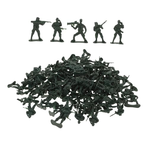 VICASKY 100 Stück Soldatenmodell Mini-People-Modelle winzige Soldatenfiguren winzige Leute Spielzeugsoldatenfiguren winzige Menschenfiguren Sandtisch-Soldaten-Modelle Plastik Grün von VICASKY