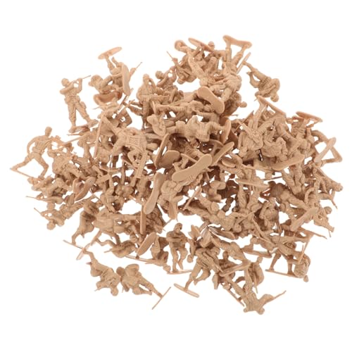 VICASKY 100 Stück Soldatenmodell Plastische Soldatenfiguren winzige Soldatenfiguren Mini-Soldat Sandtisch Miniaturmenschen Sandtisch Menschen Modell Schreibtischdekor Plastik Gelb von VICASKY