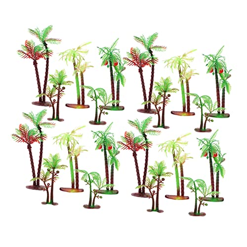 VICASKY 100 Stück Teiliges Aquarium Deko Imitierte Kokospalmen Fisch Tank Pflanzen Ornament Umweltfreundliche Landschaftsdeko für Süß und Meerwasser Vielseitig für Garten Aquarium von VICASKY