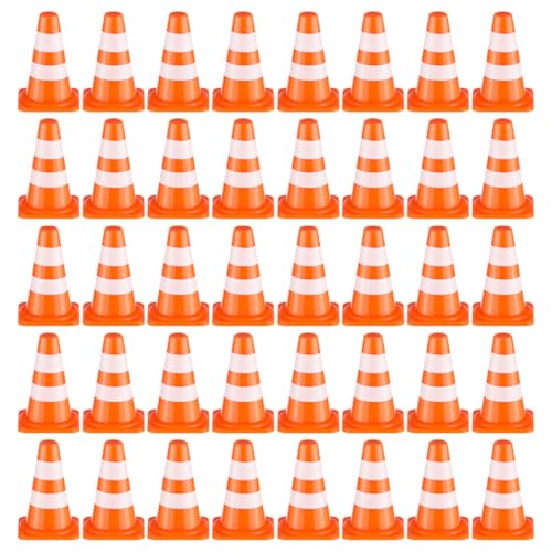 VICASKY 100 Stück Teiliges Mini Verkehrshütchen aus Robustem Bunte Baustellen Spielzeugkegel für Lernspielzeug zur Verkehrssicherheit Fördert Koordination und Kreatives von VICASKY