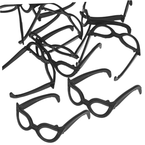 VICASKY 100 Stück Teiliges Puppenbrillen Scale Schwarze Miniatur Doll Eyeglasses Spielzeugzubehör Stilvolle Puppenbrille für Puppenhaus Dekoration und Spielspaß VICASKY 100 Stück Teiliges Puppenbrillen Scale Schwarze Miniatur Doll Eyeglasses Spielzeugzubehör Stilvolle Puppenbrille für Puppenhaus Dekoration und Spielspaß von VICASKY