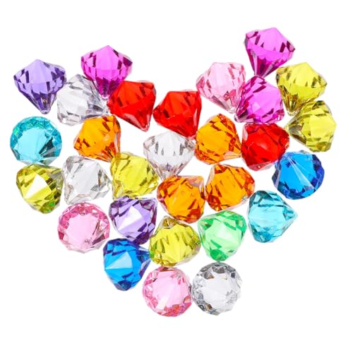 VICASKY 100 Stück Teiliges funkelndes Diamant schatzspielzeug Piratendekoration für Schatzsuche Geburtstags Mitgebsel Klare Deko Diamanten Robust und Vielseitig für Party Zufällige Farbe von VICASKY