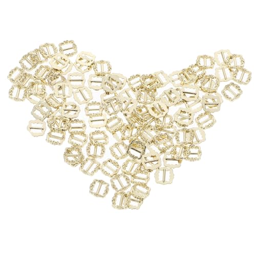 VICASKY 100 Stücke Einstellbare Schnalle Puppe Puppe Gürtel Verschluss Metall Goldene DIY Metall Taste von VICASKY