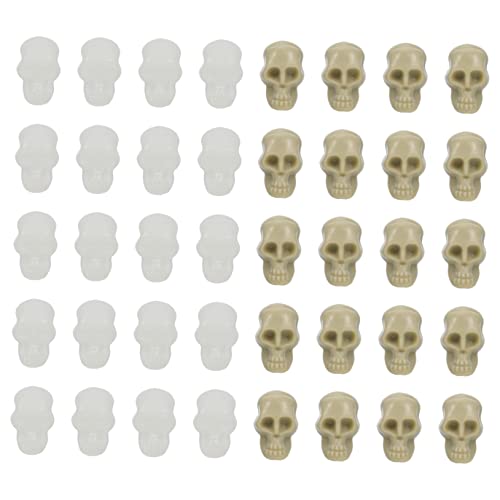 VICASKY Zum Basteln Mini 100 Stück Kunststoff Halloween-totenköpfe Dekoration Realistisches Mini- -Spielzeug von VICASKY