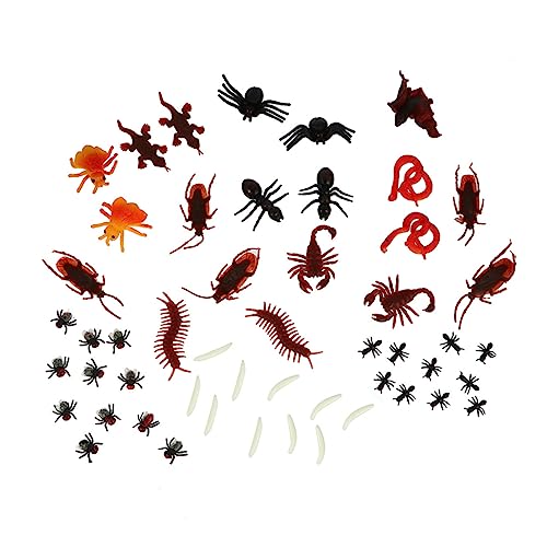 VICASKY 100-Teiliges Set simuliertes Insektenspielzeug weiches Halloween- Halloween Halloween Toys Halloween gespenstisch Simulations-Streichspielzeug PVC von VICASKY