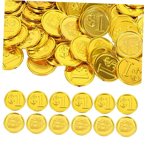 VICASKY 100St 1 Yuan Piratenmünze Brettspiele für Kartenspiel Reisespiele für -Tablet Requisiten für gefälschte Münzen Karneval Requisiten Plastik Golden VICASKY 100St 1 Yuan Piratenmünze Brettspiele für Kartenspiel Reisespiele für -Tablet Requisiten für gefälschte Münzen Karneval Requisiten Plastik Golden von VICASKY