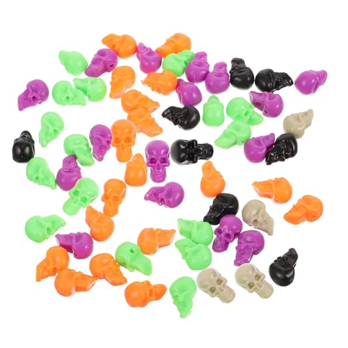 VICASKY 100St Halloween-Totenkopfdekoration halloween halloween toys halloweendeko kniffliges mit Zombie Mini-Schädelkopf Schädel für Dekoration Plastik von VICASKY