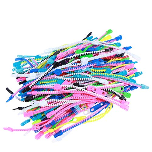 VICASKY 100St Reißverschlussarmbänder für kinderparty mitgebsel plastikenten toys geschenktueten toy set Zappelspielzeug für Bausatz zum Geburtstag Reißverschluss-Armbänder von VICASKY