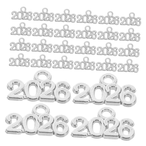 VICASKY 100st Schlüsselanhänger Aus Legierung Kleine Anhänger Für Die Schmuckherstellung Abschlussjahr-charme Basteln Sie Charm-anhänger Anhänger Für Schlüsselanhänger Silver Zinklegierung von VICASKY