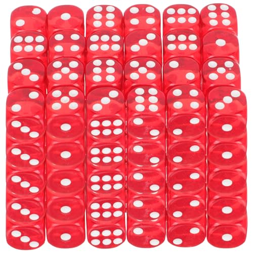 VICASKY 100 Stücke Set Groß 6-Seite Würfel Bat Mizwa Karte Spiel Würfel Party Liefert Poker Würfel Würfel Interessante Würfel von VICASKY