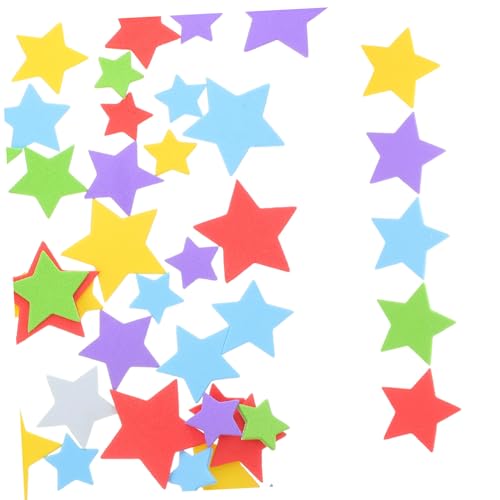 VICASKY 10Er-Packungen Selbstklebende Bunte Sternformen für DIY Bastelbedarf Scrapbooking und Dekorationen Sicher und von VICASKY