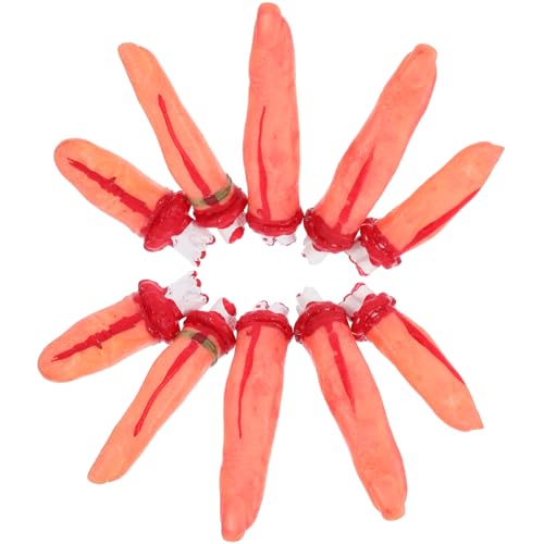 VICASKY 10St Halloween-Simulation abgetrennter Finger Halloween-Horror-Finger Pendelleuchte Kabel Kunde Halloween-Finger Halloween Finger kniffliges Streich Bluthände von VICASKY