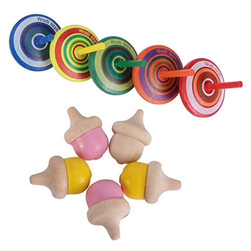 VICASKY 10St Kreisel doppelt Pop geht katzensnacks süßigkeiten -Dekoration Tops für kindergeburtstags mitgebsel Kinderoberteile Kleinkinderspielzeug aus Holz hölzern VICASKY 10St Kreisel doppelt Pop geht katzensnacks süßigkeiten -Dekoration Tops für kindergeburtstags mitgebsel Kinderoberteile Kleinkinderspielzeug aus Holz hölzern von VICASKY