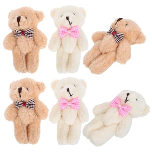 VICASKY 10St Mini-Plüschbärenpuppe kleines Bärenspielzeug Bär Puppe Kuscheltier Schlüsselanhänger Tierchen Schlüsselanhänger entzückender Bärenanhänger Mini-Kuscheltiere von VICASKY