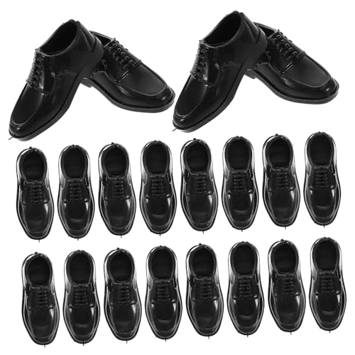 VICASKY 10er Set Puppenhaus 1/6 Maßstab Winzige Herrenschuhe Für Puppenbekleidung Puppenhausdekorationen von VICASKY