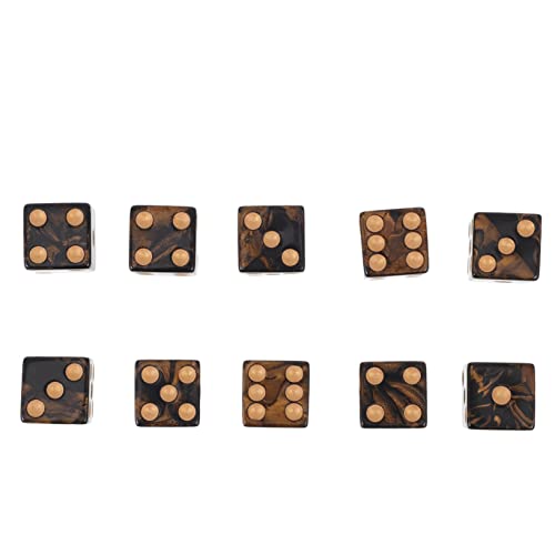 VICASKY 10St große Lochpunktwürfel große Würfel Spiele Würfel zweifarbige Würfel familienspiele Familien Spiele spielwaren spielsachen Zahlenwürfel aus Acryl Würfelspiel für Black von VICASKY