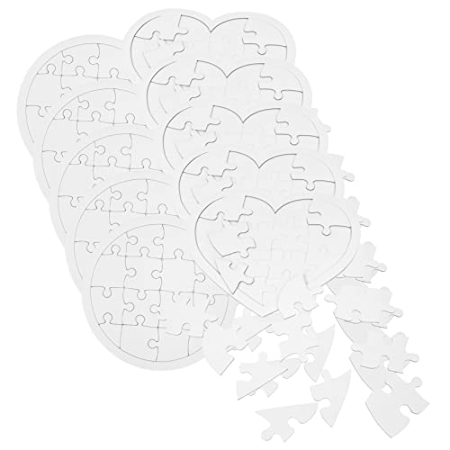 VICASKY 10St leeres weißes Puzzle Leere kinderrätsel Puzzle-Spielzeug Kinderspielzeug Spielzeug für Kinder Spielzeuge Kinder rätsel papierleeres zeichnungspuzzle Leere Puzzles für Kinder von VICASKY