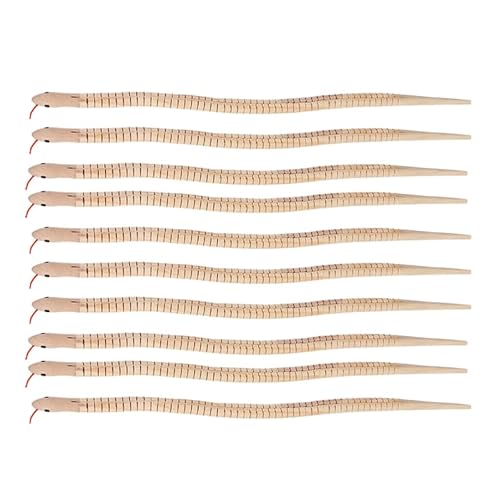 VICASKY 10Stücke Holzschlangen Flexible Realistische Schlangen für Halloween Deko und Kreative Bastelideen für Jungen und Mädchen für Partys und VICASKY 10Stücke Holzschlangen Flexible Realistische Schlangen für Halloween Deko und Kreative Bastelideen für Jungen und Mädchen für Partys und von VICASKY